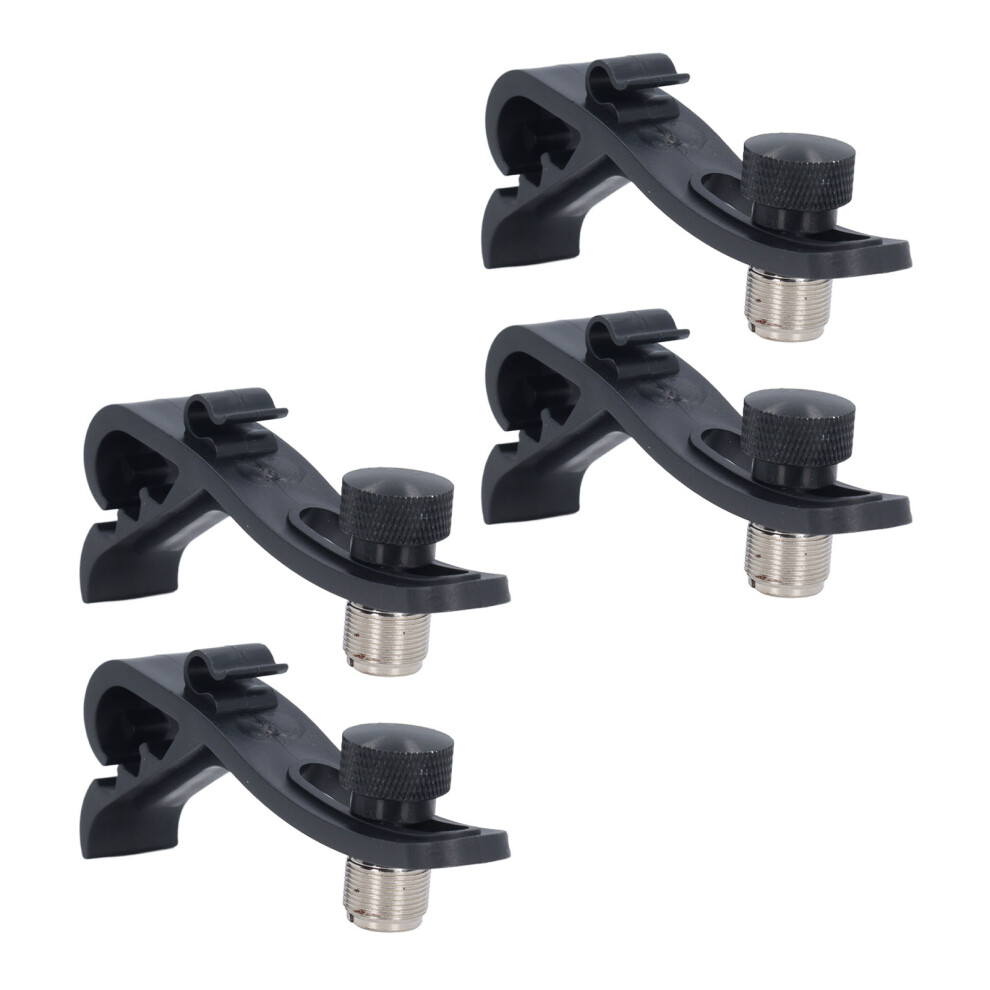 4Pcs Drum Microphone Clip Adjustable Shockproof Mounts Metal Plastic