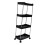 Breiter Rollwagen 4 Ebenen schwarz 35x21x85 cm 12