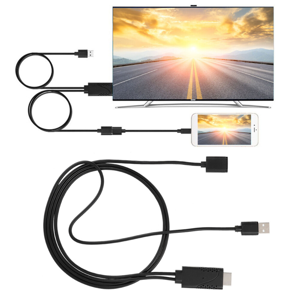 2 In 1 Usb To Hdmi Hdtv Adapter Cable For Ios/Android 1080P Output 5041334727329