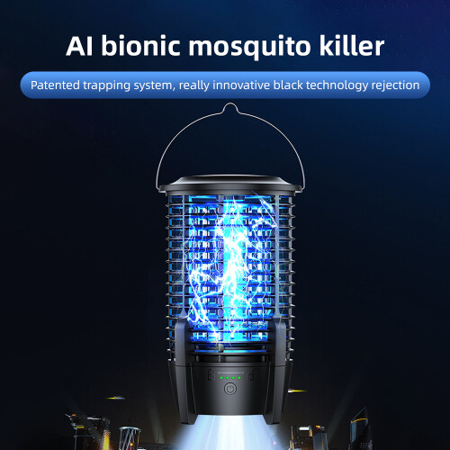 Portable 2-in-1 Camping Light & 2000V Bug Zapper, 3600mAh IPX5