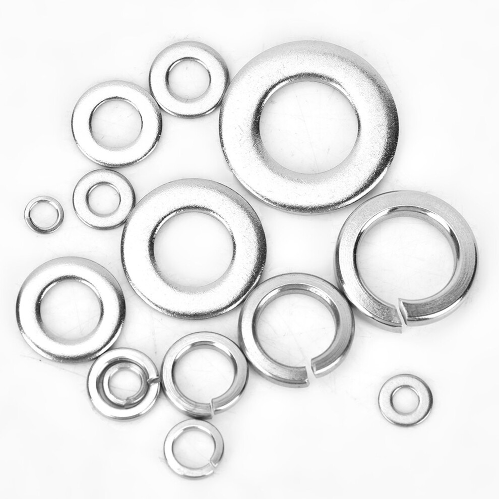 260PCS Stainless Steel Flat & Spring Washer Set M2.5 to M10 Assortment-image-OPC-PJD7WBN-NEW