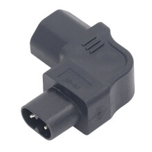 4 Stück IEC320 C8 zu IEC320 C13 Netzadapter Rechtswinkel IEC320 C8 zu C13 90 Grad Netzadapter 250V 2500W