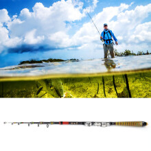 Telescopic Carbon Sea Fishing Rod 210cm Portable Spinning Accessory