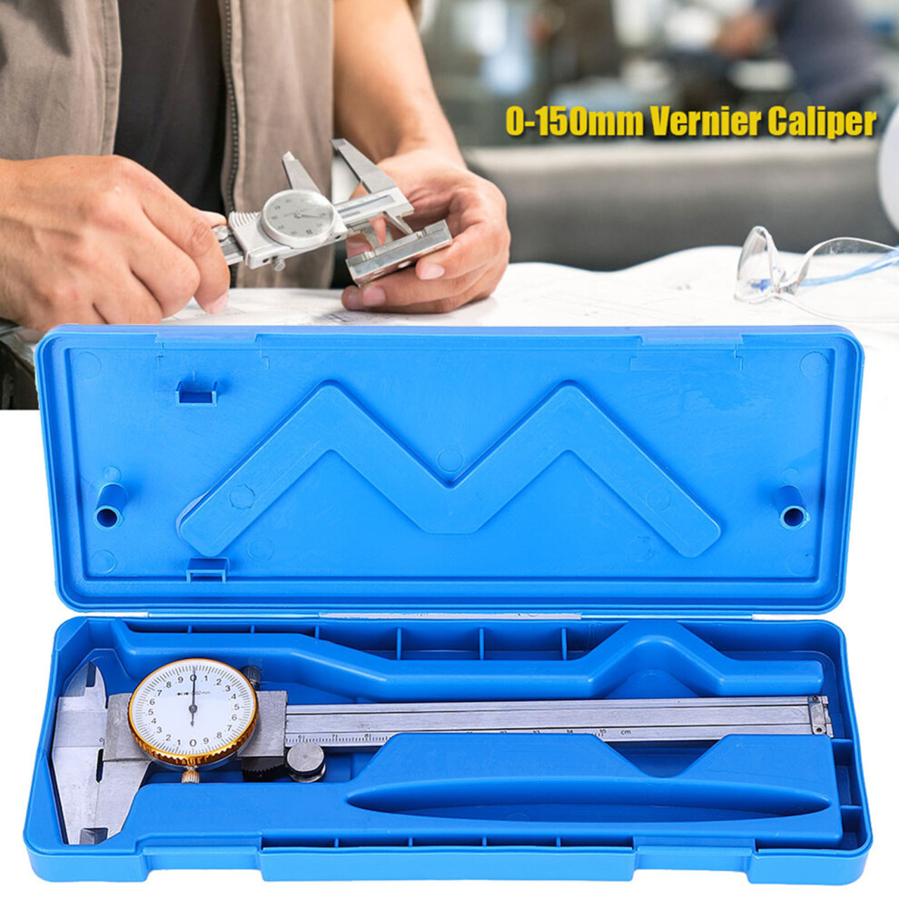 0150Mm/0.02Mm Shockproof Vernier Caliper - Accurate Metric Measuring Tool 7691334734148