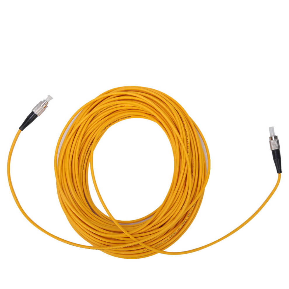 20M Fc/Upc To Fc/Upc Single Mode Optical Fiber Patch Cable Yellow 7681334734927