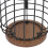 Large Capacity Iron Coffee Pod Holder with Wooden Base, Black 13