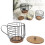Large Capacity Iron Coffee Pod Holder with Wooden Base, Black 1