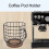 Large Capacity Iron Coffee Pod Holder with Wooden Base, Black 10