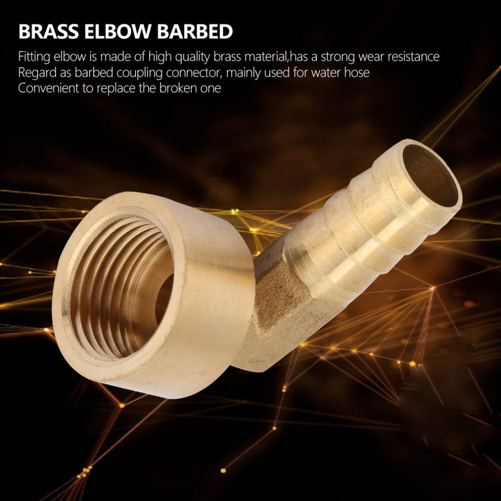 G1/2 Brass Elbow Hose Barb Fitting, 14Mm Water Connector Repair 4191334738335