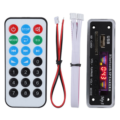 SDM01Bt U-DX Bluetooth 5.0 4-Color MP3/FM Module with Hands-Free - Black 1