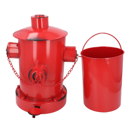 Feuerhydrant Mülleimer Eisenrot 32x30.5x40 cm 2