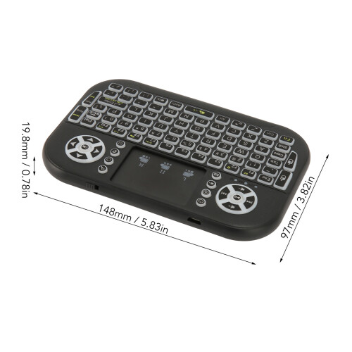 Bluetooth 2.4GHz Mini Keyboard: Convenient Control for Media & Games 1