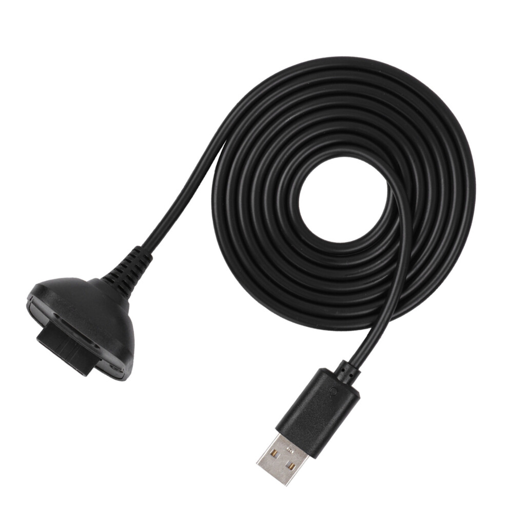 Durable 2-In-1 1.5M Cable For Xbox 360 Controller - Fast Charge Black 8181334742650