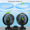 USB-Auto-Ventilator mit zwei Köpfen, 12V, 360 Rotation, 2-Geschwindigkeiten 10