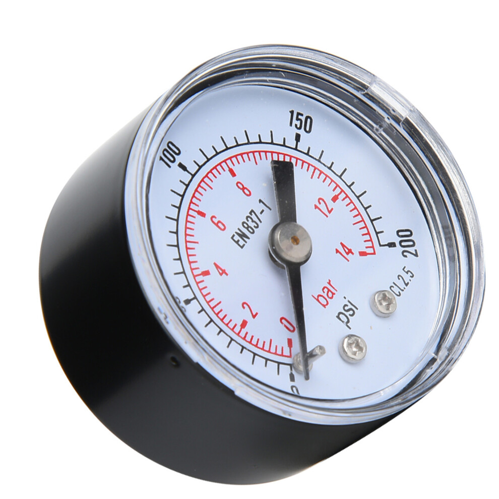Mechanical Pressure Gauge For Air Oil Water 1/8Inch Bspt Back Connection 0-20Bar 5061334741255