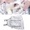 Tablier porte-chat, polaire corail, rayure blanche et grise 1