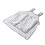 Tablier porte-chat, polaire corail, rayure blanche et grise 15