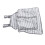 Tablier porte-chat, polaire corail, rayure blanche et grise 16