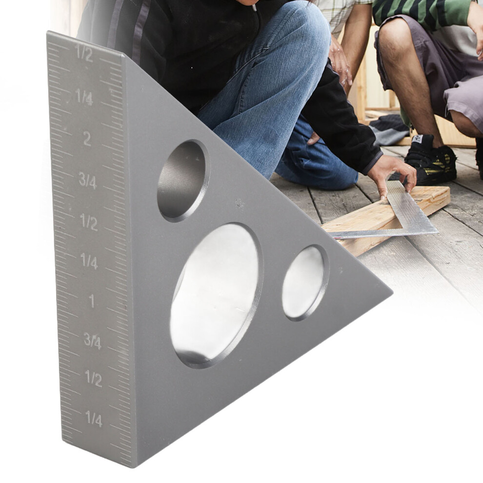 45/90 Matte Aluminum Alloy Mini Right Angle Ruler For Woodworking 9361334742549