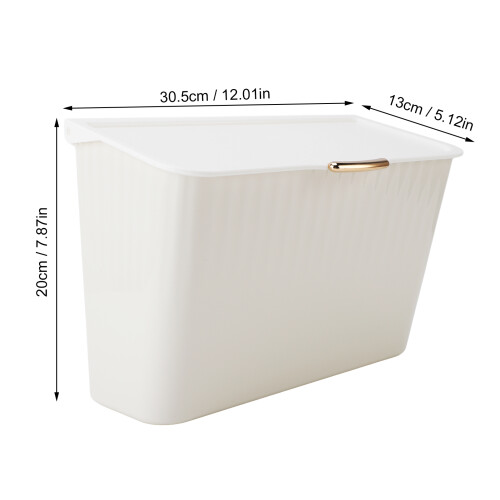 Panier à linge mural blanc 4 L, 30,5  20  13 cm 1