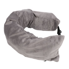 Almohada de viaje en forma de U rellenable gris talla única con correa