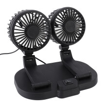 Auto-Doppellüfter USB-gespeist, 10 W, Schwarz, Armaturenbrett