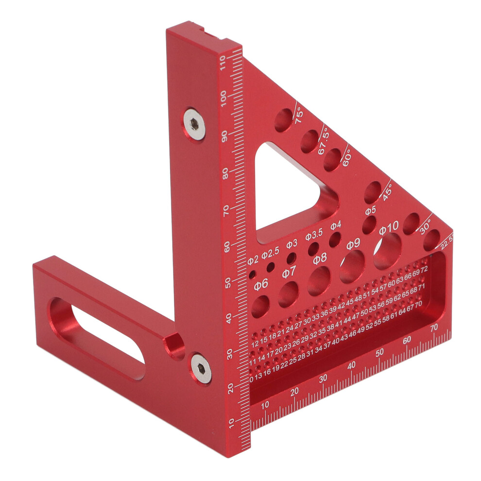 Aluminum Alloy Woodworking Square Protractor Miter Ruler Red 4651334751876