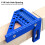 Regla triangular de aluminio transportador azul 6