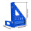 Regla triangular de aluminio transportador azul 2