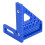 Regla triangular de aluminio transportador azul 16