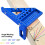 Regla triangular de aluminio transportador azul 4