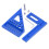 Regla triangular de aluminio transportador azul 3