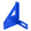 Regla triangular de aluminio transportador azul 12