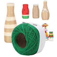 Hand Crocheted Summer Silk Lace Cotton Line 6623 Dark Green Yarn