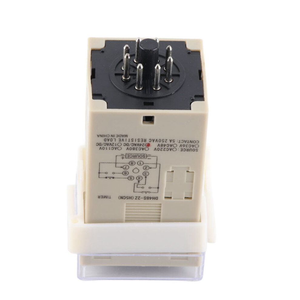 O111rom Dh48sâ2Z Lcd Digital Timer Delay Relay 8 Pins 0.01Sâ9999H 24Vac/Dc 4981334754028
