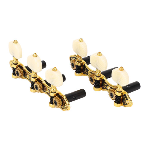 1 jeu de mécaniques de guitare classique, blanc
