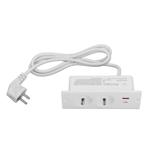 PD20W USB-C/USB-A 3000W 160x60x46mm Noir 2