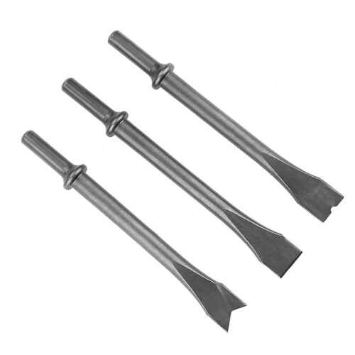 Extra  Long 3pcs Air Hammer Chisel Set - Heavy Duty Pneumatic Tool Bits 2