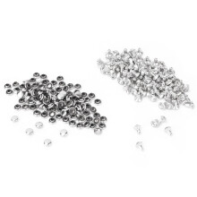 Kristall-Einlage 6 mm Silber-Nieten #1 100 Stück