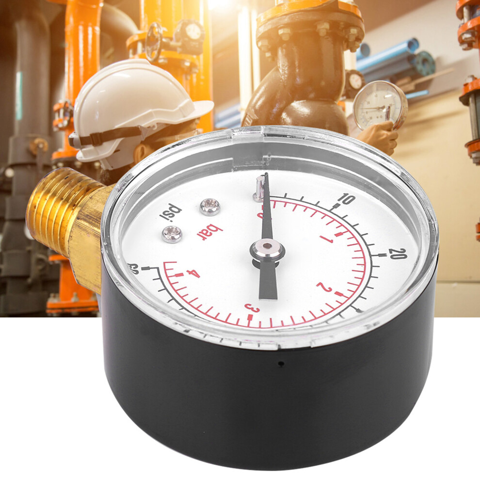 50Mm Brass Thread Pressure Gauge 0-60 Psi For Fuel Oil Air Water Gas Use 5001334762560