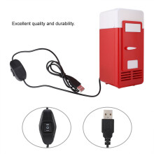Efficient USB Mini Drink Fridge Warmer in Red for Home or Office