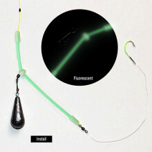 Fluorescent 5PCS PVC Fishing Tube Connectors for Easy Night Fishing
