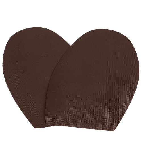 High-End Leather Shoe Protector: Dark Brown Rubber Soles & Heels 1