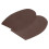 High-End Leather Shoe Protector: Dark Brown Rubber Soles & Heels 7