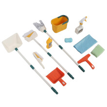 Carrello delle pulizie per bambini in ABS con set di scope e mocio - Gioco di imitazione