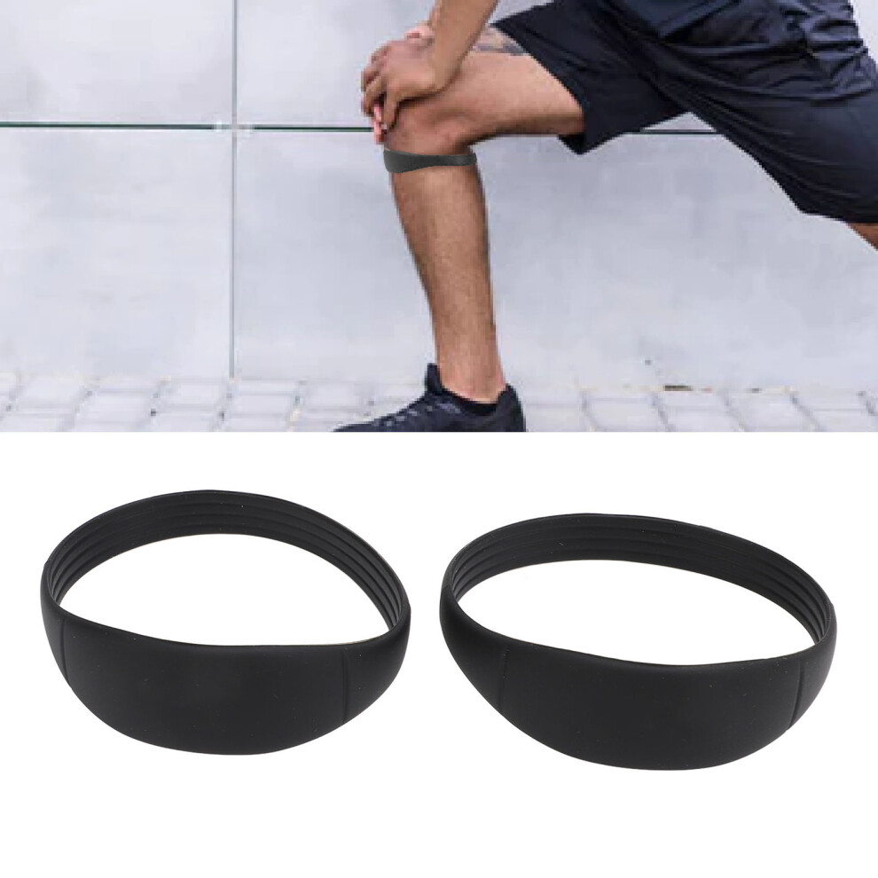 Black 2Pcs Knee Support Bands Silicone Patella Tendon Stabilizer Elastic Brace