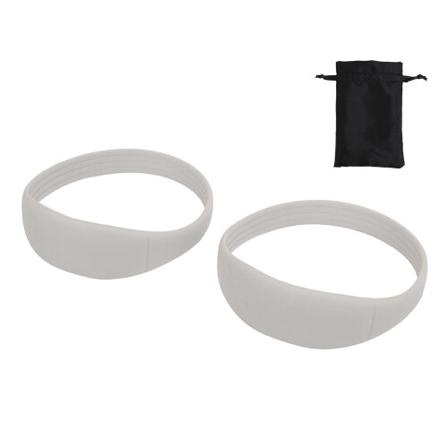 2er Pack Graues Silikon-Patellaband in Standardgröße 1