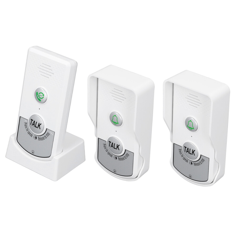 Wireless Voice Intercom Doorbell 410-490Mhz Waterproof Ip54 1000M Range White 8421334771152