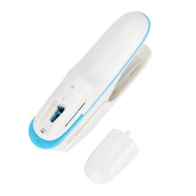 ABS No Staple Handheld Book Paper Binding Machine White Easy to Use