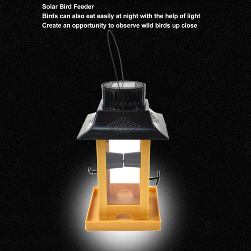 Solar Bird Feeder Light, 600mAh Solar Battery, Durable Plastic 2